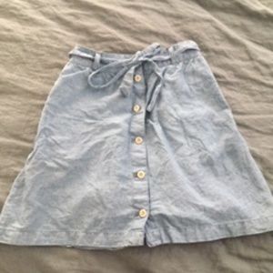 Madewell Button Front Skirt